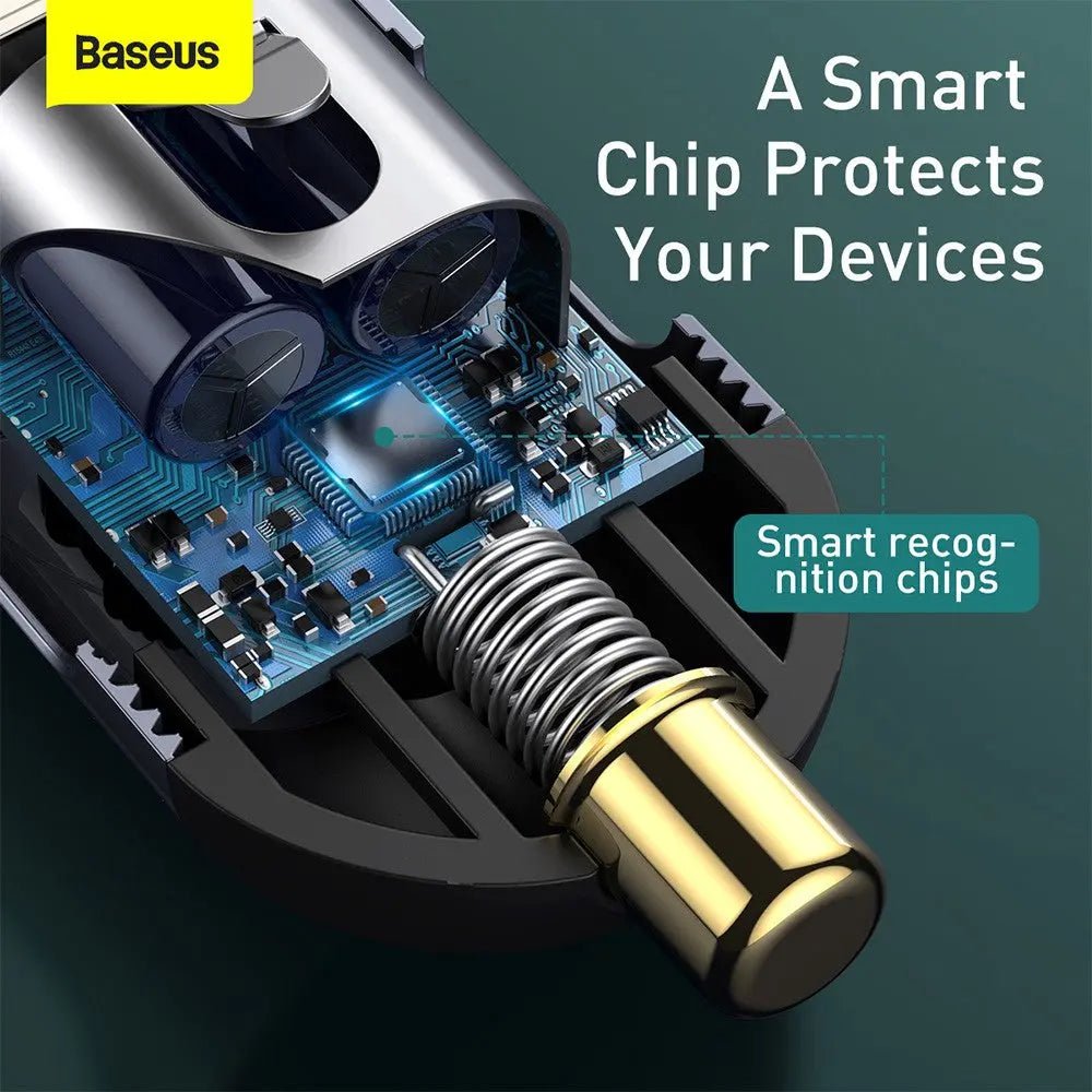 4 - Port USB Car Charger | Baseus 120W Fast Charger - MJ Gadgets