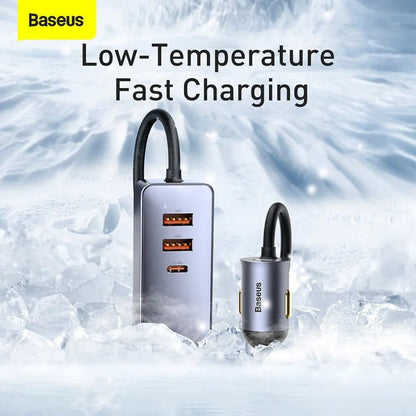 4 - Port USB Car Charger | Baseus 120W Fast Charger - MJ Gadgets