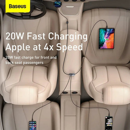 4 - Port USB Car Charger | Baseus 120W Fast Charger - MJ Gadgets