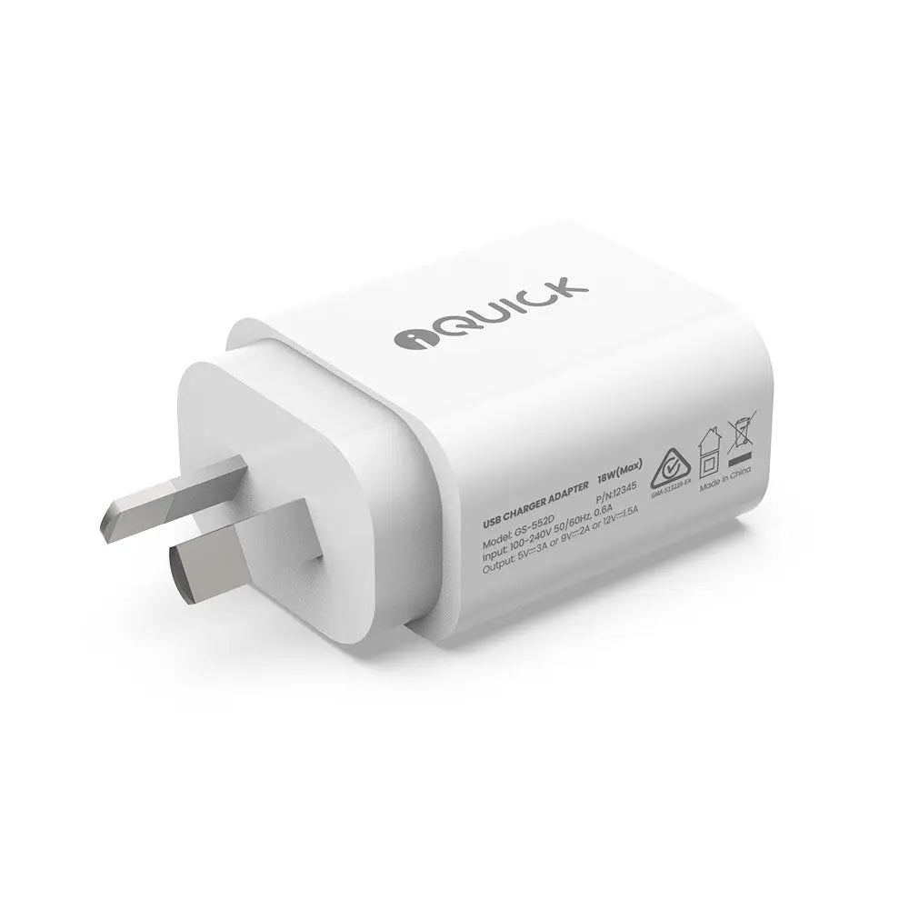 Fast Charger | iQuick 18W USB Power Adapter - MJ Gadgets