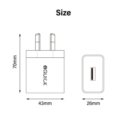 Fast Charger | iQuick 18W USB Power Adapter - MJ Gadgets