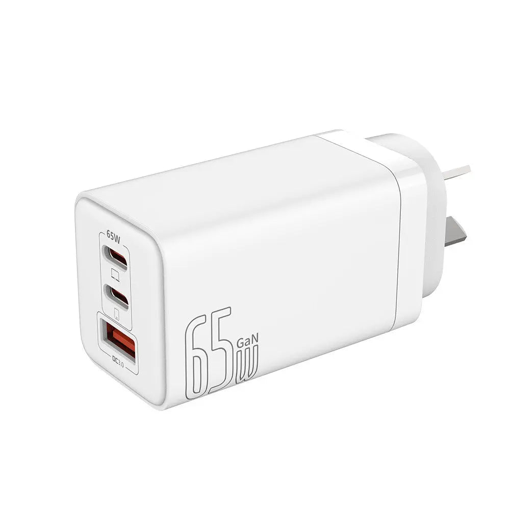 Fast Charger | iQuick 65W Triple Port GaN Plug - MJ Gadgets