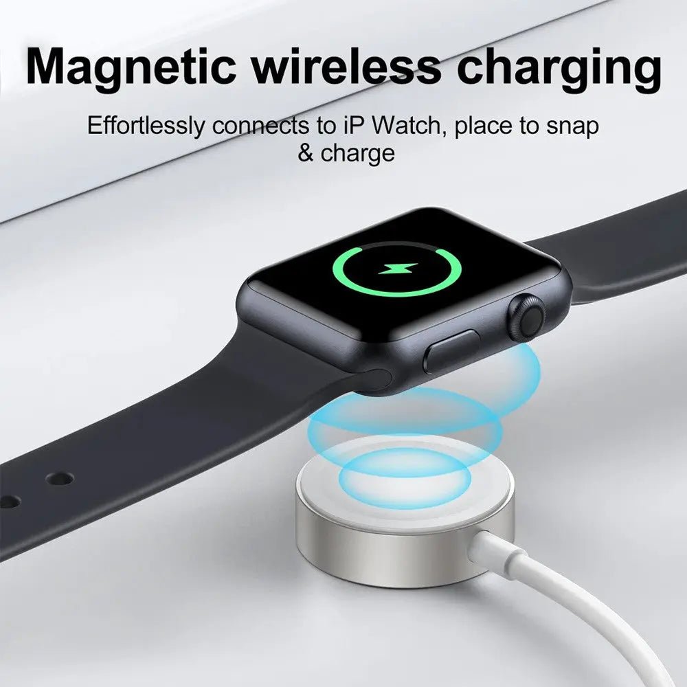 Apple Watch Charger, Magnetic USB - C Charger iQuick - White - MJ Gadgets