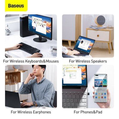 USB Bluetooth Adapter | Bluetooth 5.0 20m Range, Plug & Play - MJ Gadgets