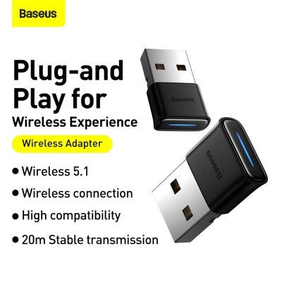 USB Bluetooth Adapter | Bluetooth 5.0 20m Range, Plug & Play - MJ Gadgets