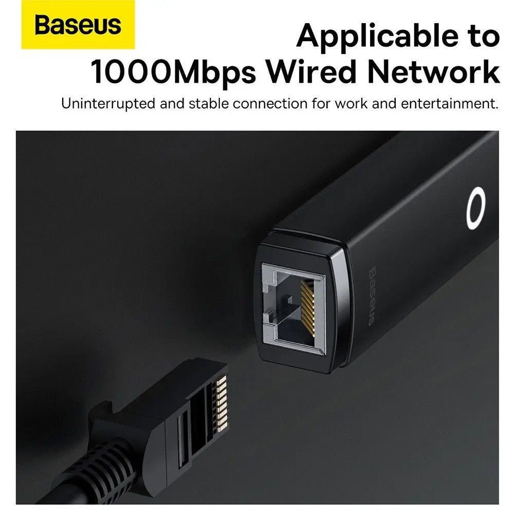 USB - C to Ethernet Adapter | Baseus 1000Mbps LAN - MJ Gadgets