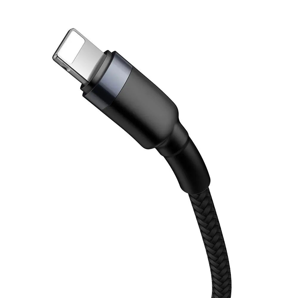 USB - C to Lightning Cable (Fast Charging and Braided) iQuick 1M or 2M - Black - MJ Gadgets