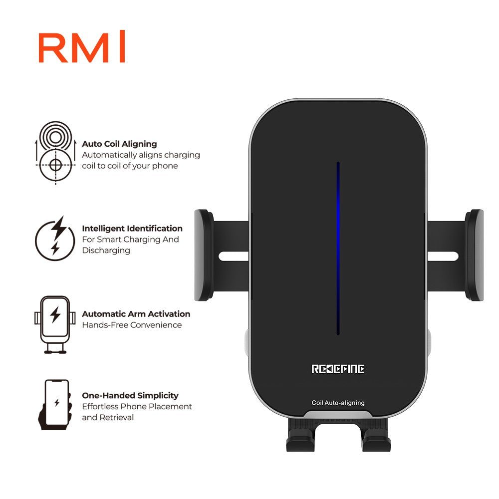 Wireless Car Charger Mount | REDEFINE RM1 Fast Charging - MJ Gadgets